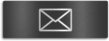 Metzler Edelstahlschild mit Briefsymbol für Paketboxen - Hochwertige Kennzeichnung in Anthrazit RAL 7016