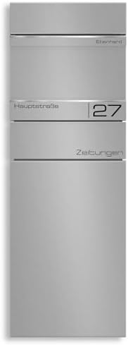 Metzler Standbriefkasten anthrazit RAL 7016 - Wetterfest mit Namensschild & Zeitungsfach | Perfekt für jeden Außenbereic