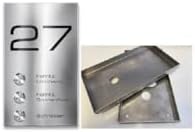 Metzler Edelstahl Türklingel V2A - Modernes Design in Anthrazit RAL 7016 mit gravierbarem LED-Taster für wasserdichte Mo