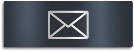 Metzler Edelstahlschild mit Briefsymbol für Paketboxen - Hochwertige Kennzeichnung in Anthrazit RAL 7016