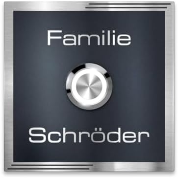 Metzler Design Edelstahl-Türklingel Matt RAL 7016 - Stilvolle Gravur für Ihr Zuhause