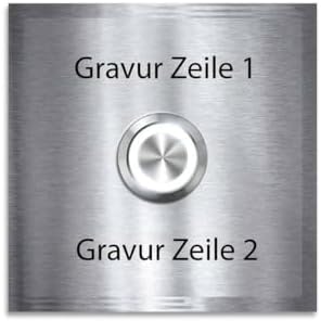 Metzler Design Edelstahl-Türklingel Matt RAL 7016 - Stilvolle Gravur für Ihr Zuhause