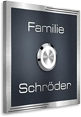 Metzler Design Edelstahl-Türklingel Matt RAL 7016 - Stilvolle Gravur für Ihr Zuhause