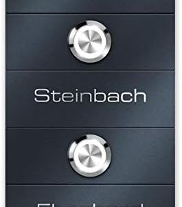 Metzler Edelstahl Zwei-Familien Türklingel - modernes Design mit Namensschildern - ideal für Mehrfamilienhäuser in Anthr