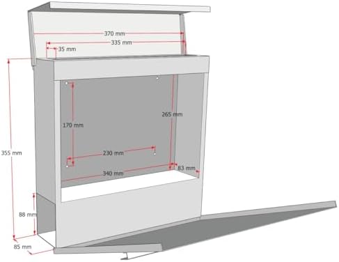 Metzler Briefkasten Anthrazit mit Zeitungsfach - personalisierter Wandbriefkasten aus massivem Stahl | Modell Stencil 2