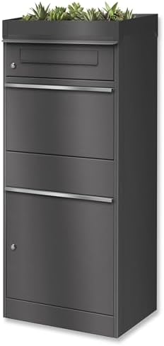 Metzler Briefkasten mit Paketfach, abschließbar, wetterfest und personalisierbar - ideal für Garten und Eingangsbereich