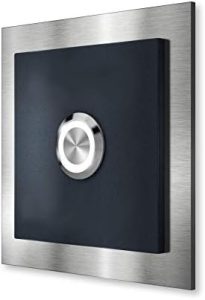 Metzler Edelstahl Türklingel Anthrazit - Beleuchtete Bi-Color Klingelplatte für moderne Eingänge - Pulverbeschichtet RAL