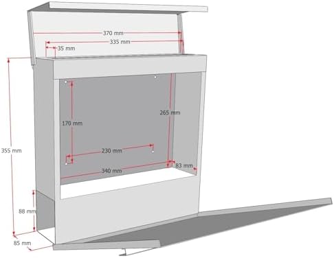 Siebert Metzler Briefkasten Basaltgrau RAL7012 mit Zeitungsfach & Edelstahl Namensschild – langlebig & modern für Ihr Zu