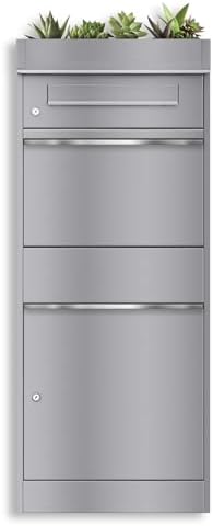 Metzler Briefkasten mit Paketfach, abschließbar, wetterfest und personalisierbar - ideal für Garten und Eingangsbereich