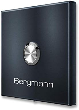 Metzler Edelstahl Funkklingel - Quadratische Kabellose Türklingel mit Hoher Reichweite - Ideal für Eingangsbereiche - An