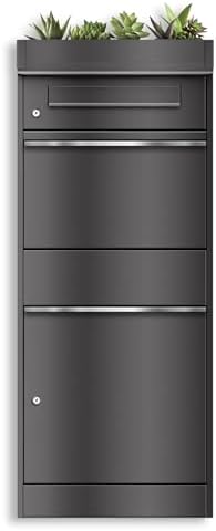 Metzler Briefkasten mit Paketfach, abschließbar, wetterfest und personalisierbar - ideal für Garten und Eingangsbereich
