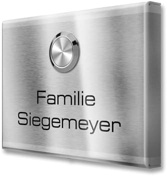 Metzler Kabellose Funkklingel - Hohe Reichweite & Wasserfest - Edelstahl Design für Wohnräume - 2 Empfänger