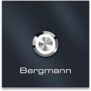 Metzler Türklingel Bergmann Anthrazit - Pulverbeschichtete Edelstahl Klingel für Haustüren - Made in Germany - LED Druck