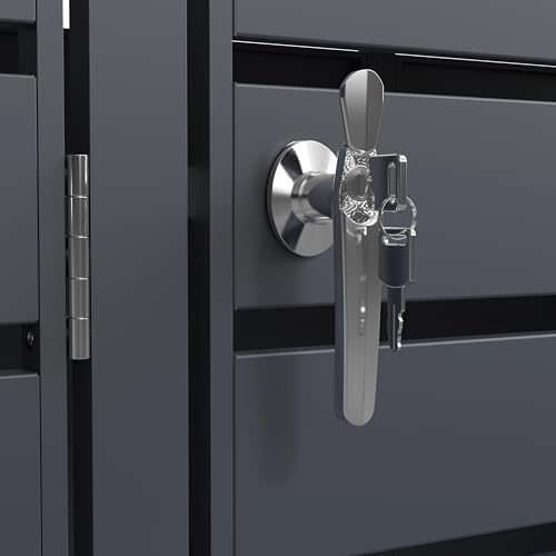 ESTEXO Mülltonnenbox Anthrazit - Robuste Mülltonnenverkleidung mit Deckel für Garten und Terrasse (4 Türen)