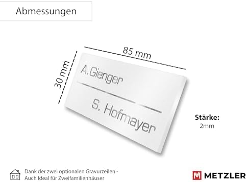 Metzler Edelstahlschild mit Briefsymbol für Paketboxen - Hochwertige Kennzeichnung in Anthrazit RAL 7016