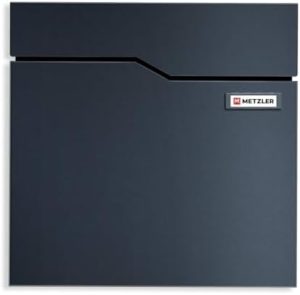 Hoffmann Metzler Briefkasten Anthrazit RAL 7016 - Robuste Pulverbeschichtung & Zeitungsfach für stilvolle Hausfronten