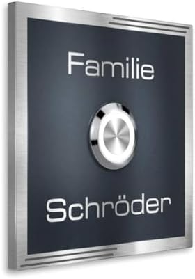 Metzler Design Edelstahl-Türklingel Matt RAL 7016 - Stilvolle Gravur für Ihr Zuhause