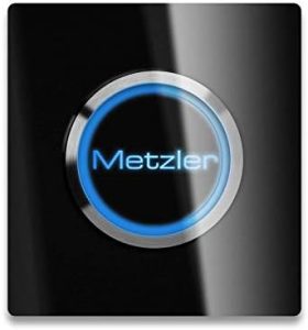 Metzler Moderne XL LED-Türklingel - Gravur, beleuchteter Taster - Ideal für Ihr Zuhause - Schwarz