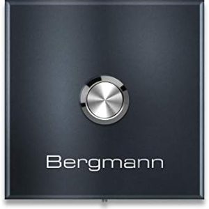 Metzler Edelstahl Funkklingel - Quadratische Kabellose Türklingel mit Hoher Reichweite - Ideal für Eingangsbereiche - An