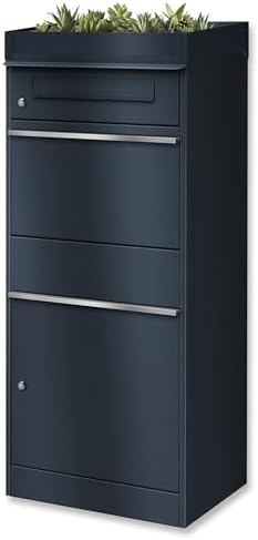 Metzler Briefkasten mit Paketfach, abschließbar, wetterfest und personalisierbar - ideal für Garten und Eingangsbereich