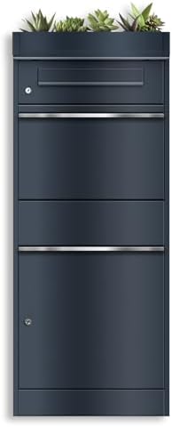Metzler Briefkasten mit Paketfach, abschließbar, wetterfest und personalisierbar - ideal für Garten und Eingangsbereich