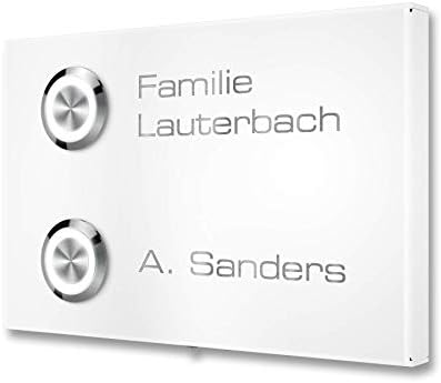 Metzler Edelstahl Aufputz Türklingel mit Gravur - Einfache Montage & anthrazit Pulverbeschichtung für moderne Eingänge -