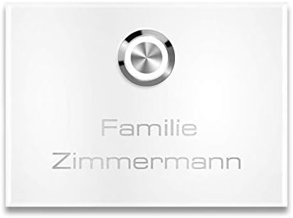 Metzler Edelstahl Aufputz Türklingel mit Gravur - Einfache Montage & anthrazit Pulverbeschichtung für moderne Eingänge -