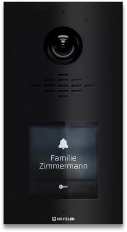 Metzler Video Türsprechanlage HD mit 2 Innenstationen, 146° Weitwinkel, Nachtsicht für Zuhause