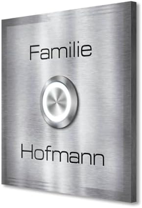 Metzler Design Edelstahl-Türklingel Matt RAL 7016 - Stilvolle Gravur für Ihr Zuhause