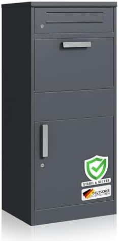 Floordirekt Paketbriefkasten XXL rostfrei und modern mit Zylinderschloss - perfekte Postlösung für Ihr Zuhause