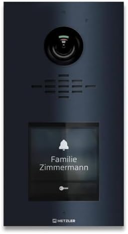Metzler HD-Türsprechanlage mit App-Steuerung, vandalismussicher für 1-500 Parteien, elegantes Design in Verkehrsweiß RAL