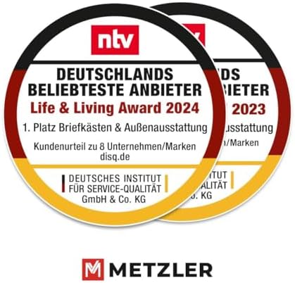 Metzler Edelstahlschild mit Briefsymbol für Paketboxen - Hochwertige Kennzeichnung in Anthrazit RAL 7016
