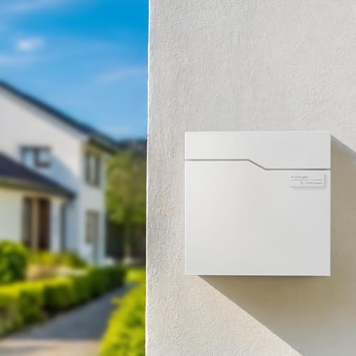 Metzler Edelstahlschild mit Briefsymbol für Paketboxen - Hochwertige Kennzeichnung in Anthrazit RAL 7016