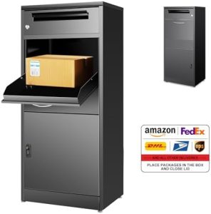 Express-Lieferbox für den Außenbereich – Ultragroße, wasserdichte Dropbox aus Automobilstahl mit Diebstahlschutz für Zuh