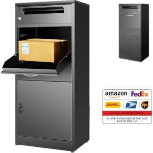 Express-Lieferbox für den Außenbereich – Ultragroße, wasserdichte Dropbox aus Automobilstahl mit Diebstahlschutz für Zuh