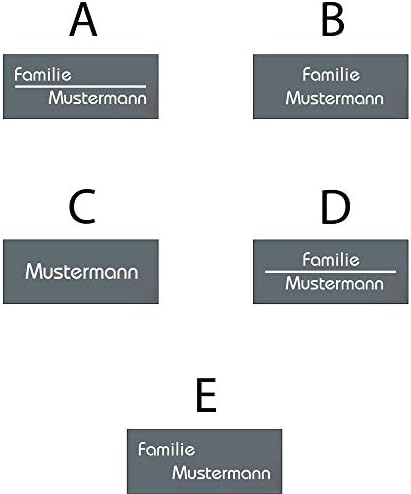 Metzler Edelstahl Türklingel V2A - Modernes Design in Anthrazit RAL 7016 mit gravierbarem LED-Taster für wasserdichte Mo