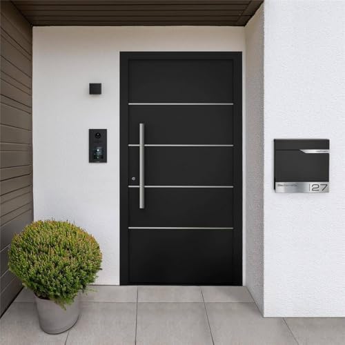 Metzler HD-Türsprechanlage mit App-Steuerung, vandalismussicher für 1-500 Parteien, elegantes Design in Verkehrsweiß RAL