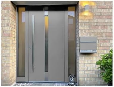 Metzler Briefkasten Anthrazit mit Zeitungsfach - personalisierter Wandbriefkasten aus massivem Stahl | Modell Stencil 2