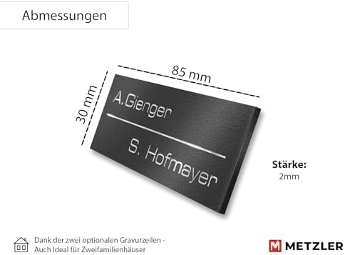 Metzler Edelstahlschild mit Briefsymbol für Paketboxen - Hochwertige Kennzeichnung in Anthrazit RAL 7016