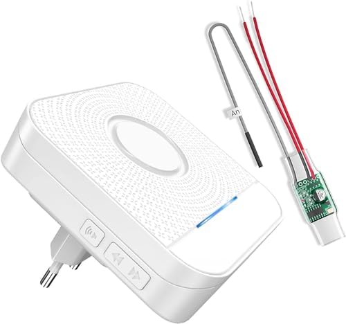 BITIWEND Funk Signalweiterleitung Set – Türklingel Erweiterung 3-24V AC/DC mit Empfänger für optimale Reichweite zuhause