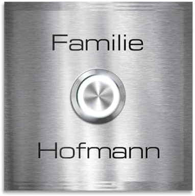 Metzler Design Edelstahl-Türklingel Matt RAL 7016 - Stilvolle Gravur für Ihr Zuhause