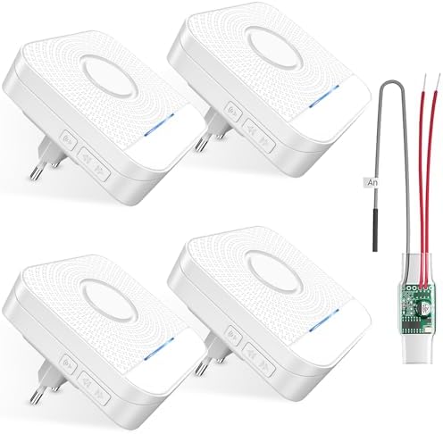 BITIWEND Funk Signalweiterleitung Set – Türklingel Erweiterung 3-24V AC/DC mit Empfänger für optimale Reichweite zuhause