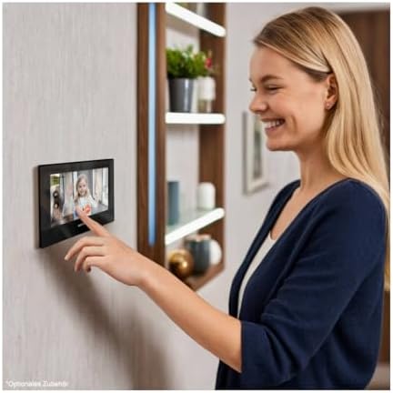 Metzler VDM10 |0 Innenstation für Smart Homes, 7 Zoll Touchscreen, LAN + PoE, Schwarz