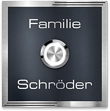 Metzler Design Edelstahl-Türklingel Matt RAL 7016 - Stilvolle Gravur für Ihr Zuhause