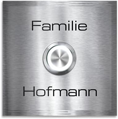 Metzler Design Edelstahl-Türklingel Matt RAL 7016 - Stilvolle Gravur für Ihr Zuhause