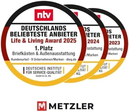 Metzler Edelstahl Türklingel V2A - Modernes Design in Anthrazit RAL 7016 mit gravierbarem LED-Taster für wasserdichte Mo