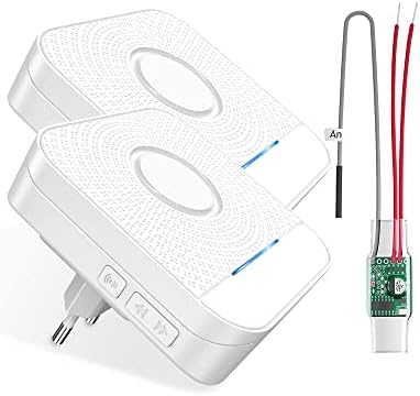 BITIWEND Funk Signalweiterleitung Set – Türklingel Erweiterung 3-24V AC/DC mit Empfänger für optimale Reichweite zuhause