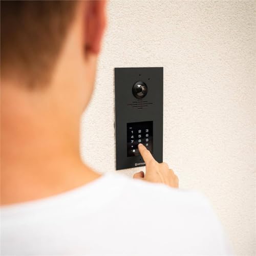 Metzler HD-Türsprechanlage mit App-Steuerung, vandalismussicher für 1-500 Parteien, elegantes Design in Verkehrsweiß RAL