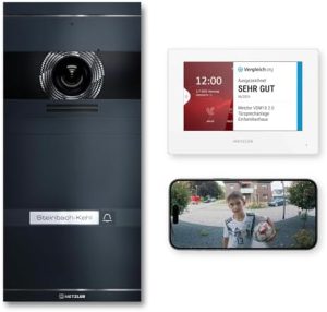Metzler VDM10 |0 Video Sprechanlage - Türsprechanlage mit Kamera und Bildschirm für 1-Familienhaus, austauschbares Namen