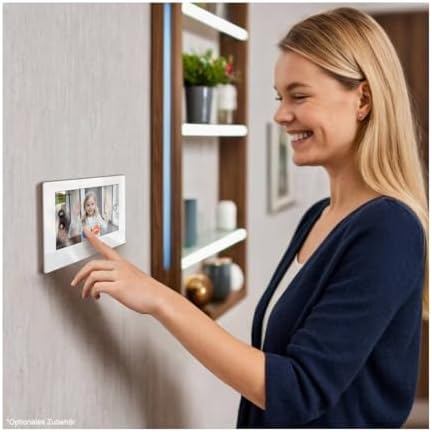 Metzler VDM10 |0 Innenstation für Smart Homes, 7 Zoll Touchscreen, LAN + PoE, Schwarz